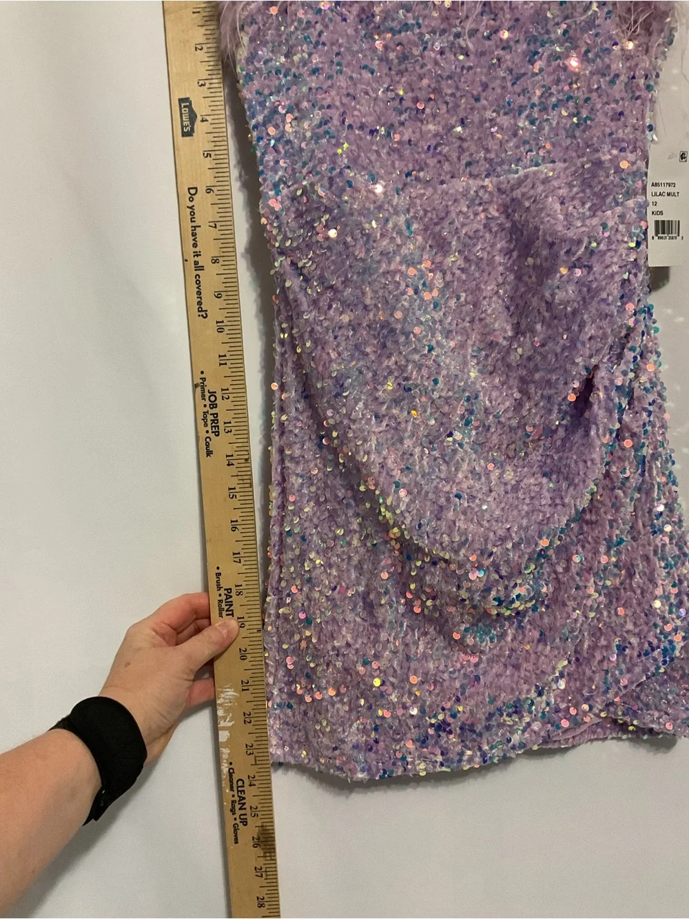 Poppies and Roses girls size 12 light purple sequin dress NWT